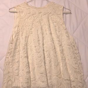 Lace white dressy tank top